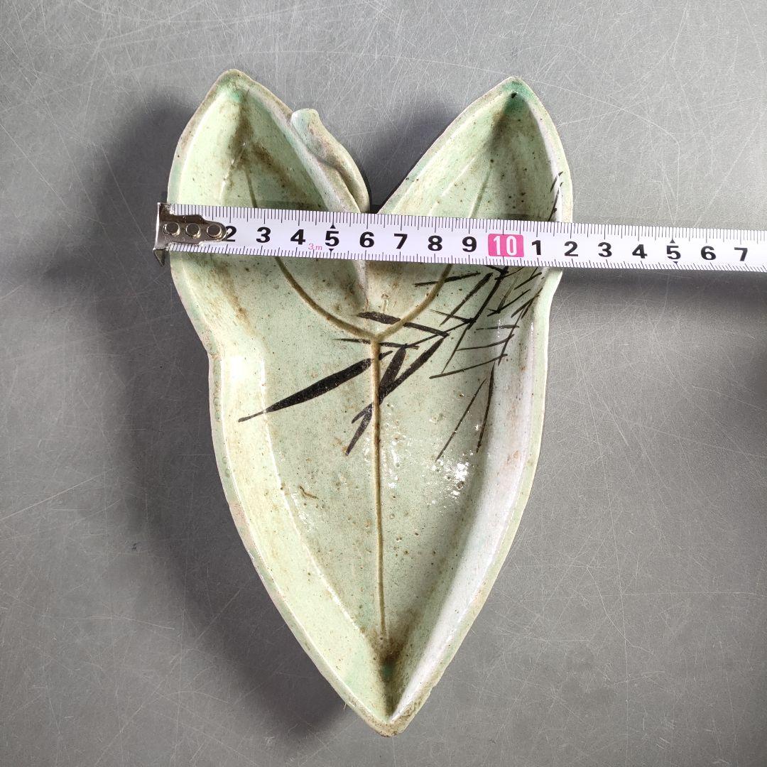 A1144-7/橋本亭 造/江戸後期古箕面焼唐草文V型皿5客/銘々皿/懐石道具/