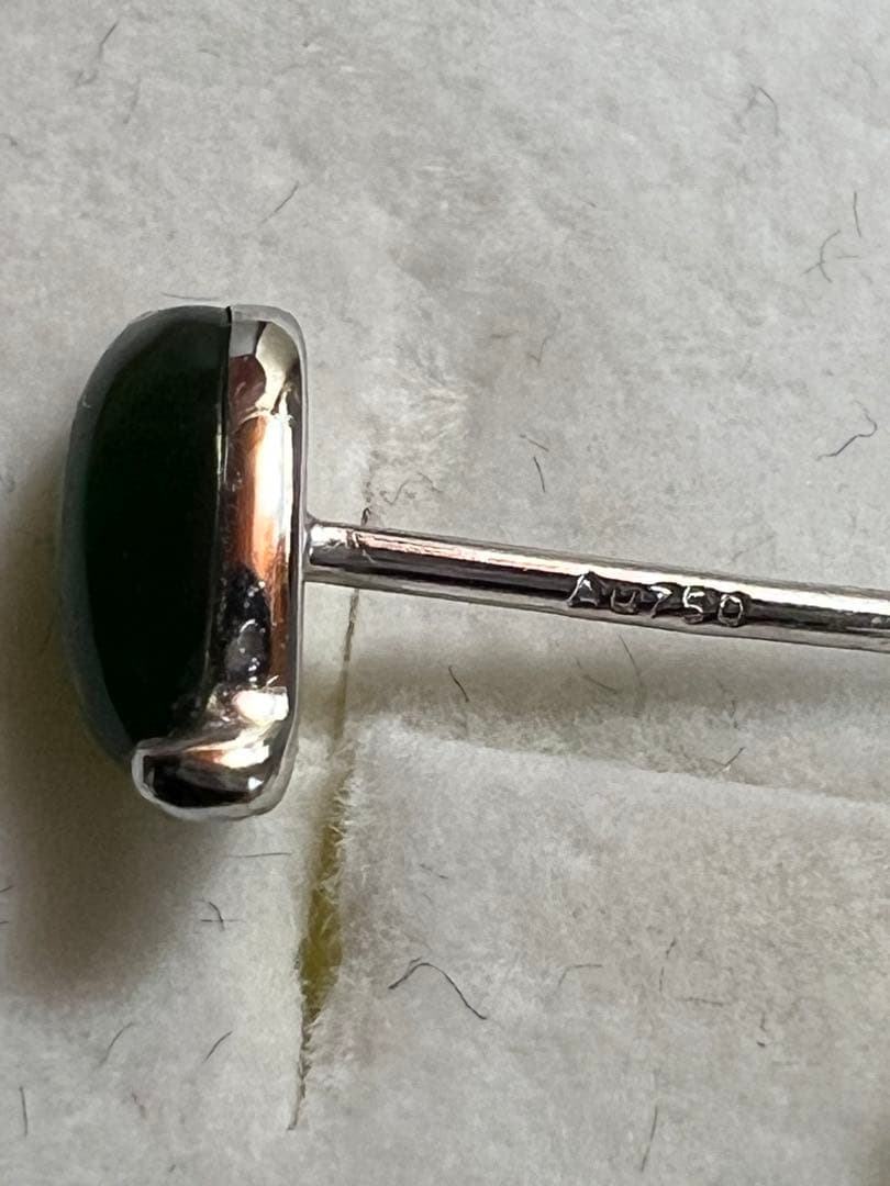 K18 WG 翡翠 ピアス