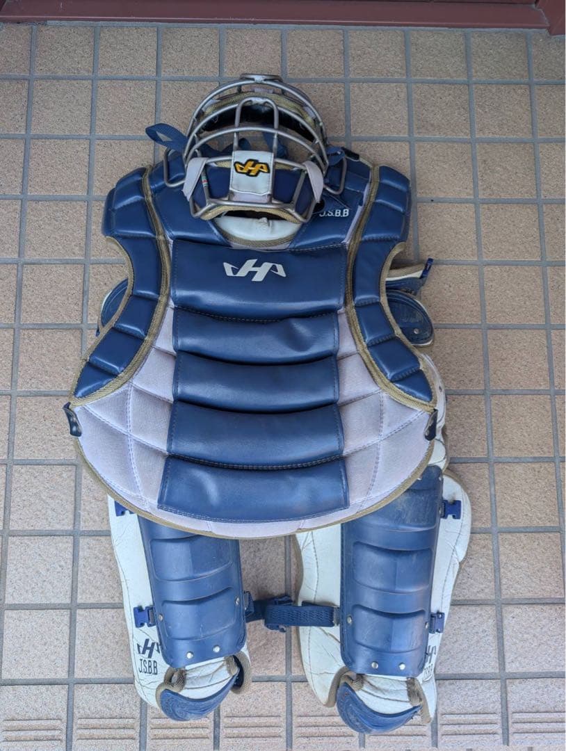 キャッチャー防具セット　ネイビー/ホワイト J.S.B.B