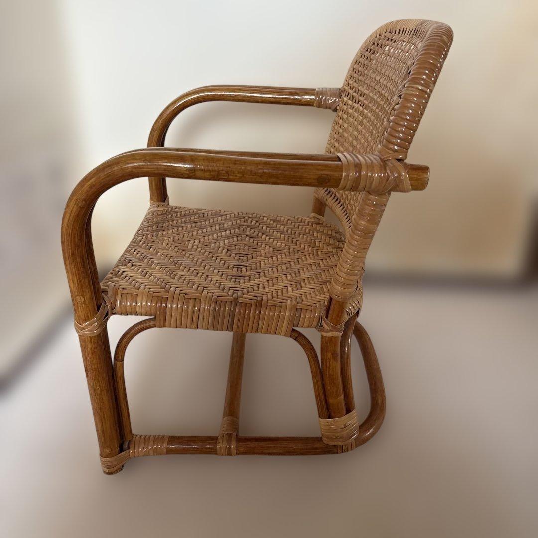 子供用ラタン アームチェア ナチュラル　日本製手作り