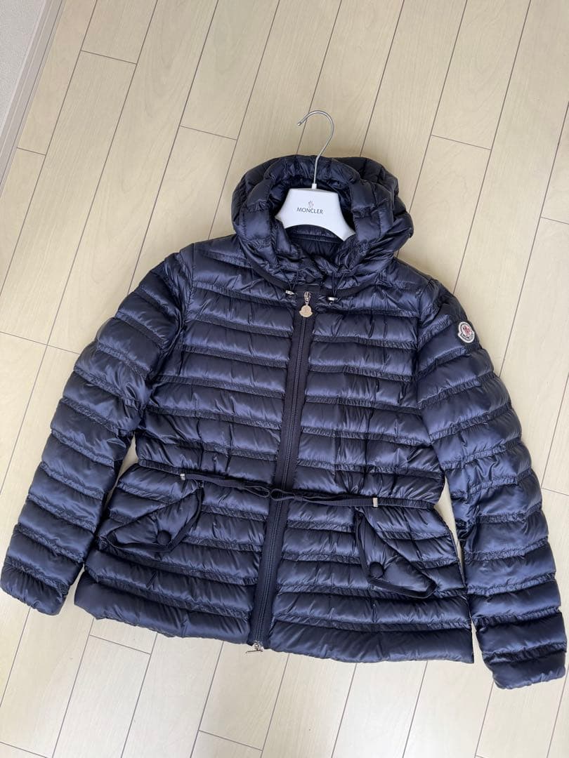 モンクレール Rouyer ライトダウンコートジャケットサイズ2 ネイビー