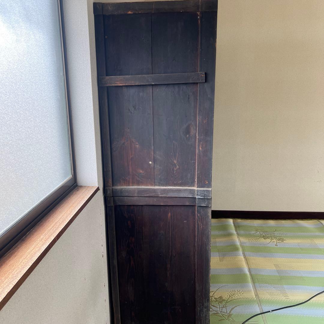 昭和家具　① 木製キャビネット ダークブラウン 4引き出し