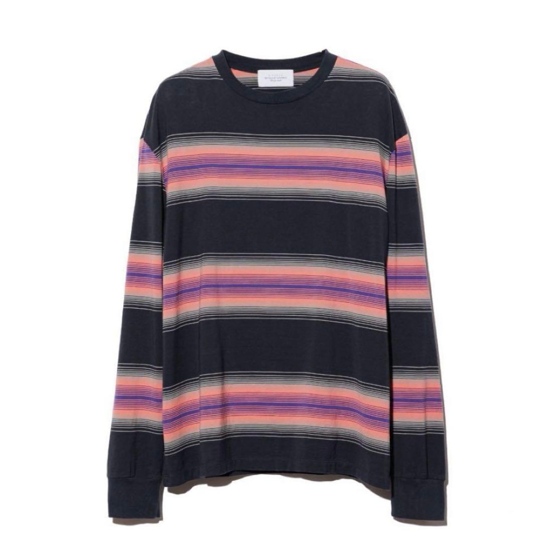 トップス UNUSED Ombre Border LS Tee US2185