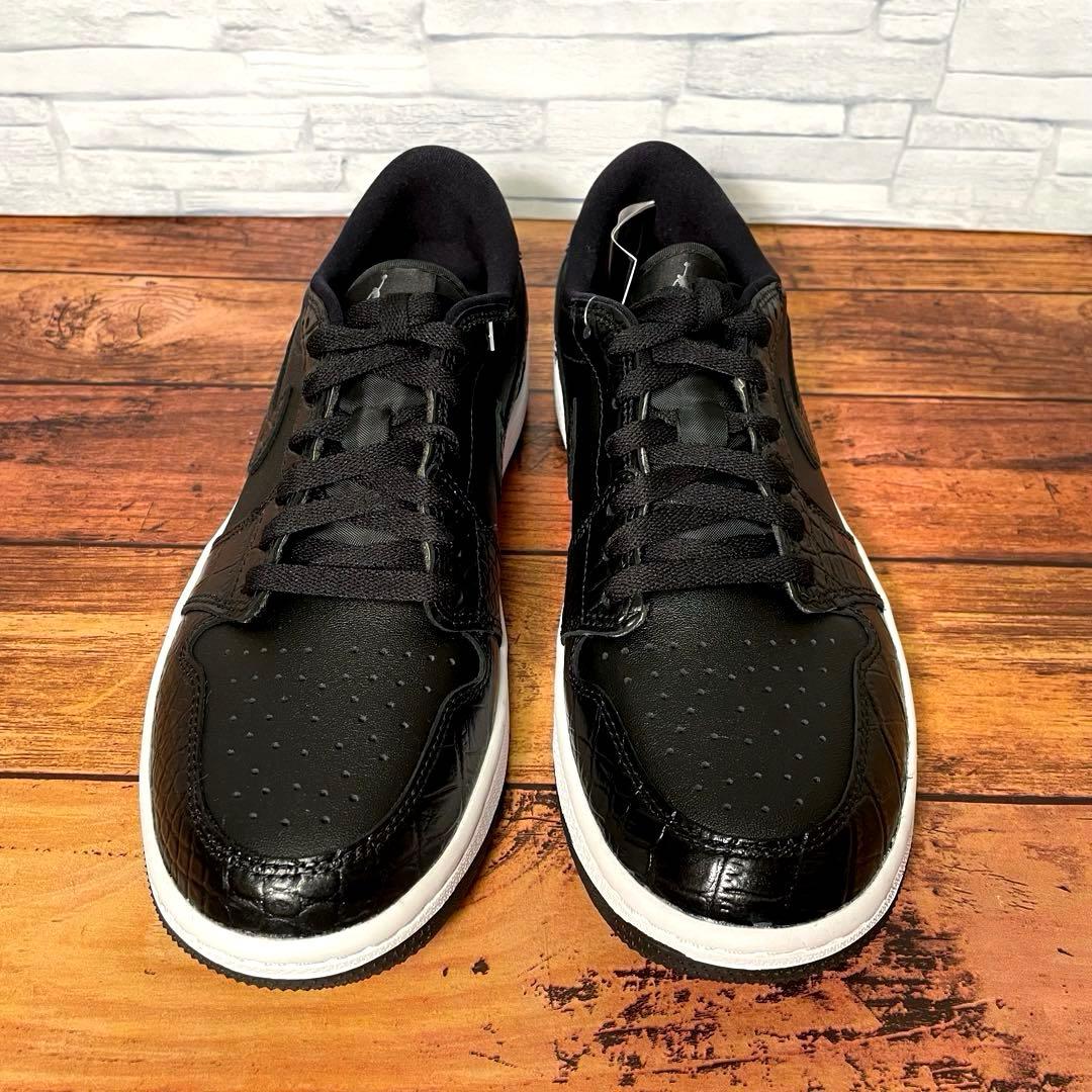 【箱付き新品】ナイキ エアジョーダン1 ロー ゴルフ ブラック クロコ 26.5