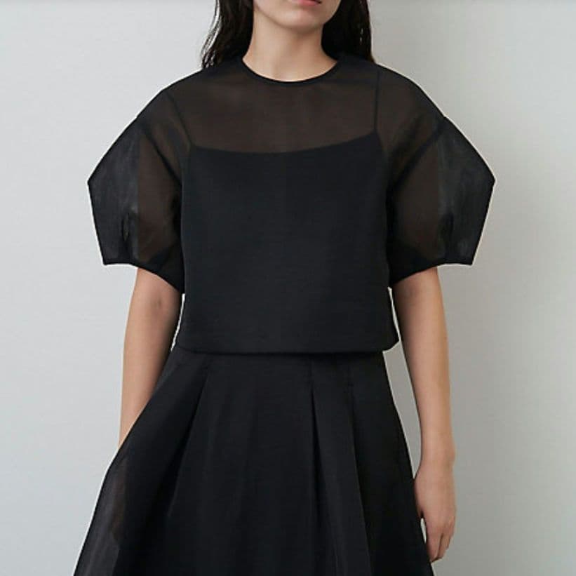 エレンディーク　メッシュボンディングクロップドトップ