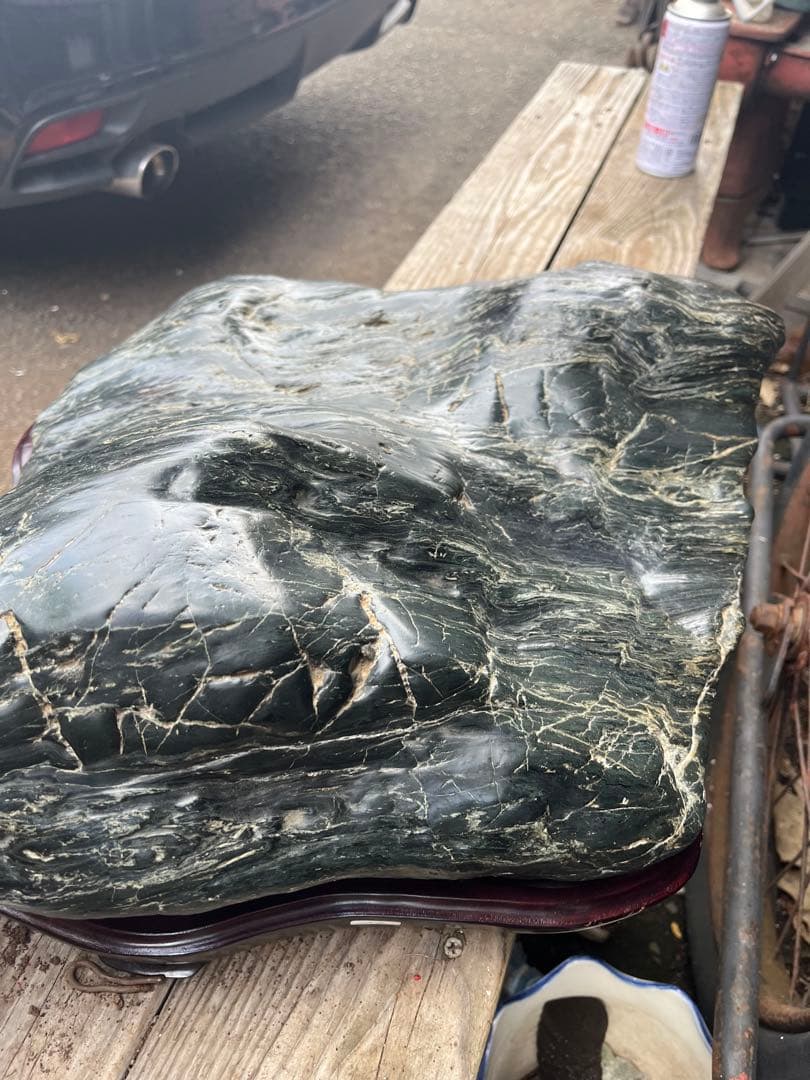 神居古潭石、神居古潭山波石、水石 水石展示会用、特大古潭山波石、初心石