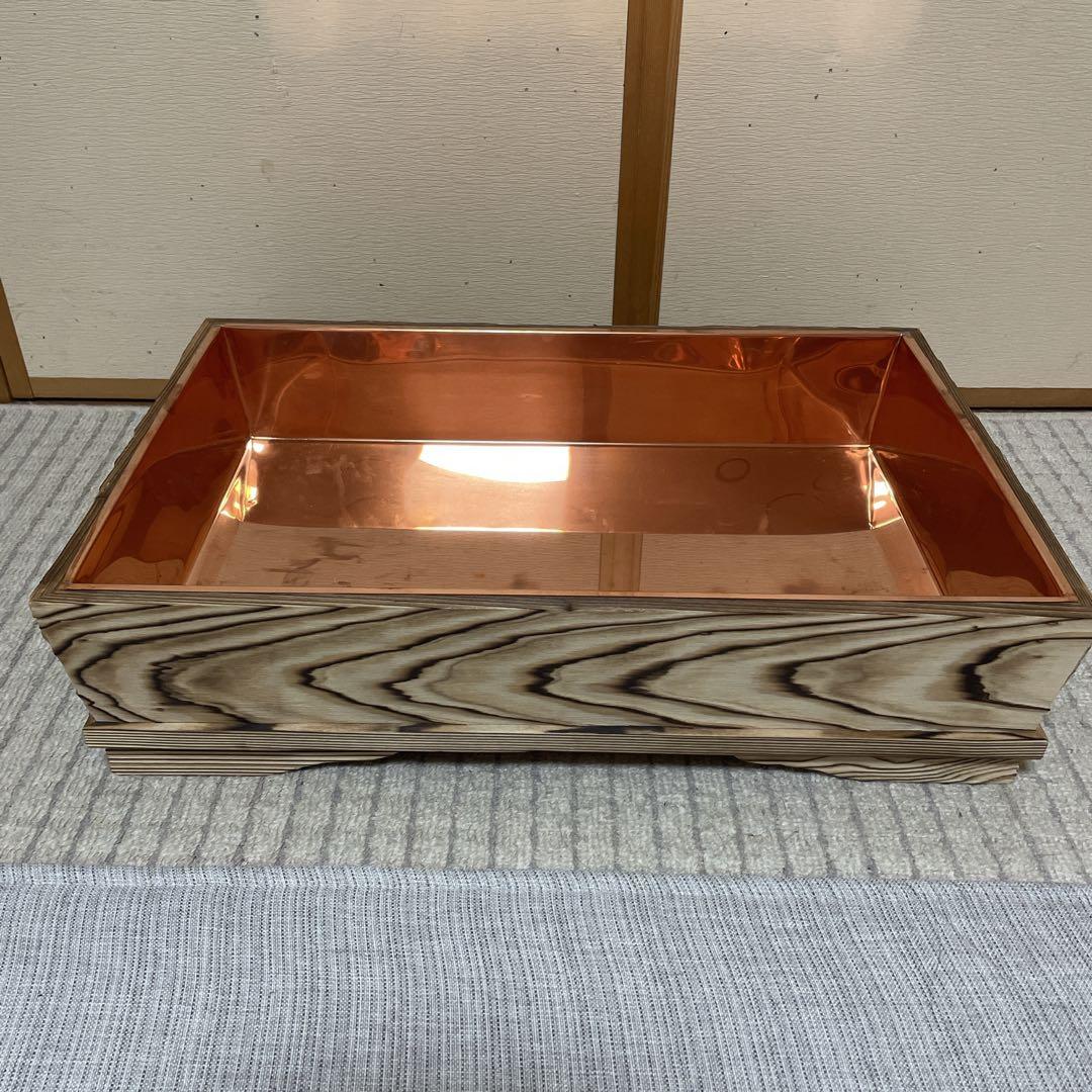 【未使用品】花器　生け花　銅板　水盤　正月