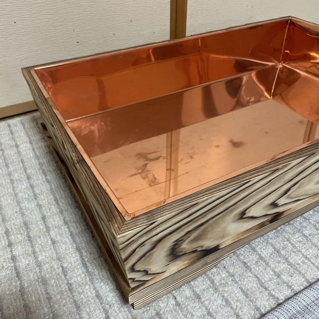 【未使用品】花器　生け花　銅板　水盤　正月