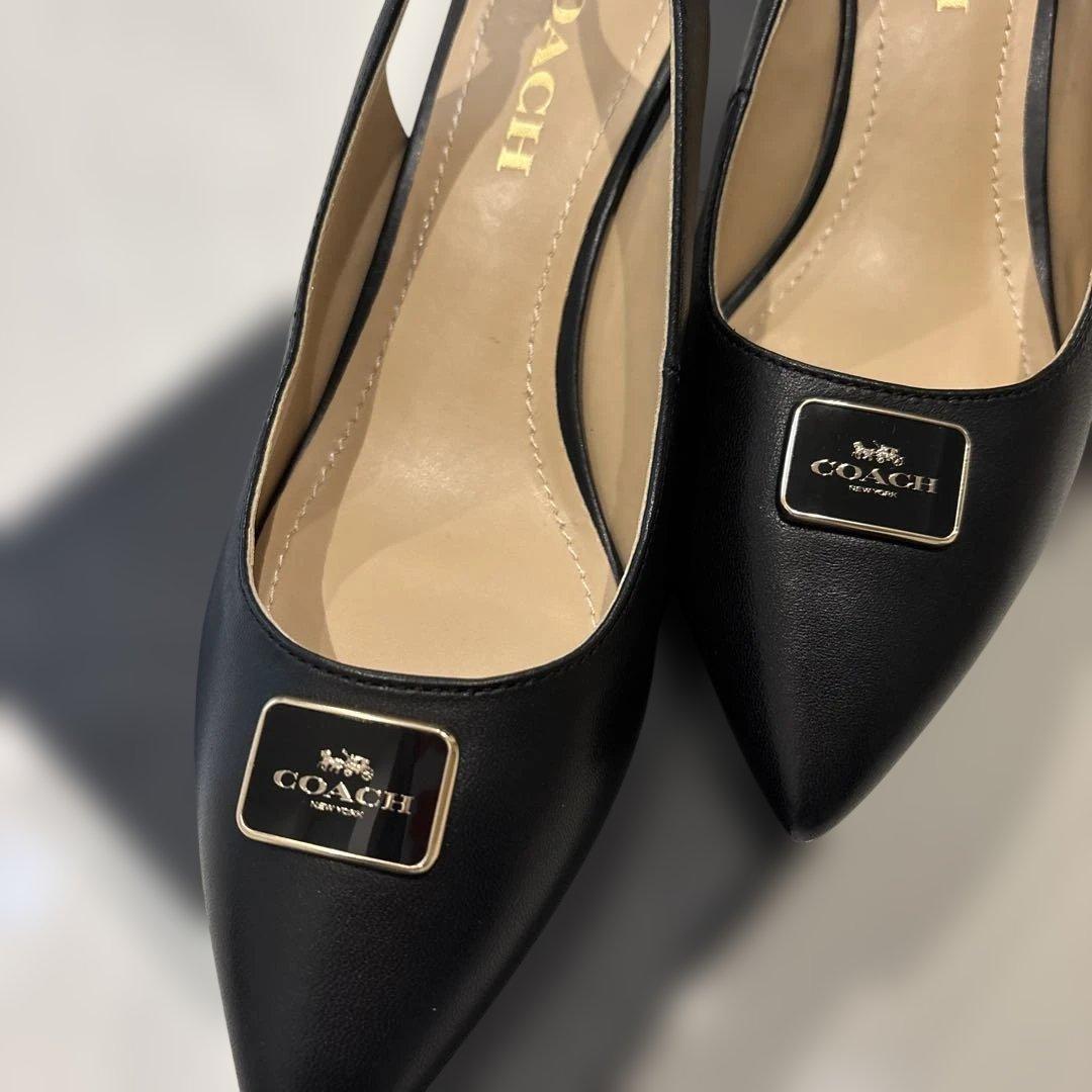 新品‼️COACH ブラック スリングバックパンプス23cm