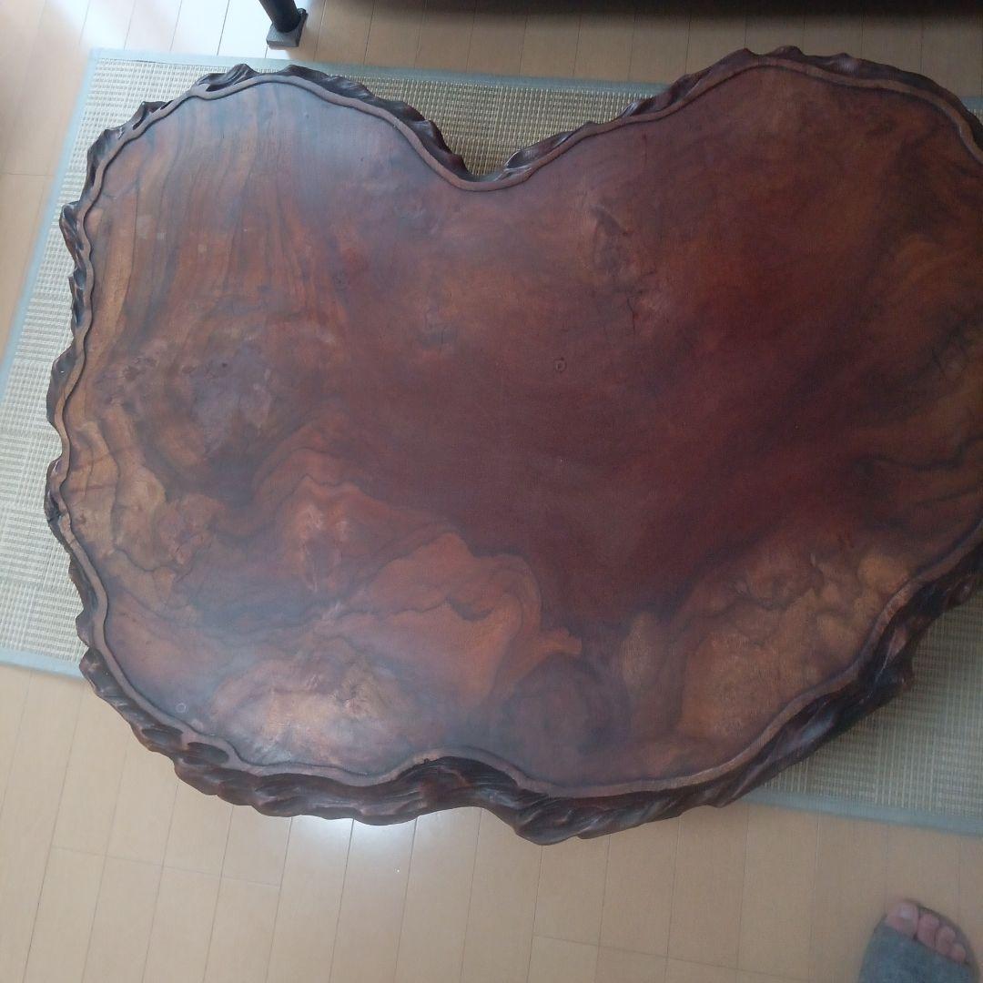 カリン一枚板テーブルす