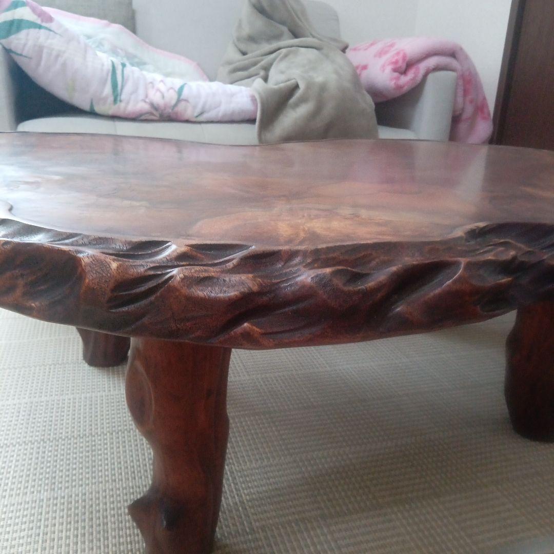 カリン一枚板テーブルす