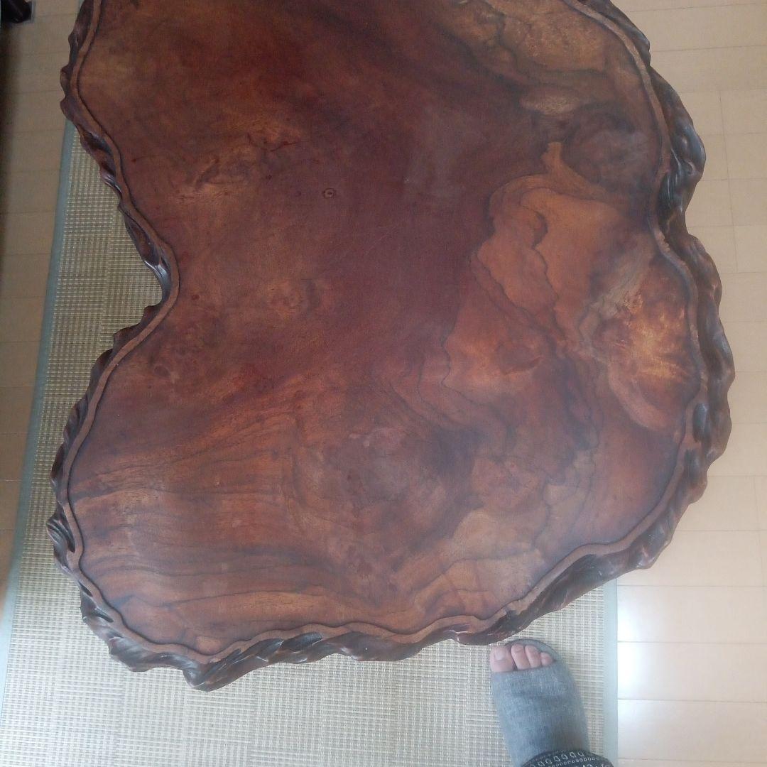 カリン一枚板テーブルす