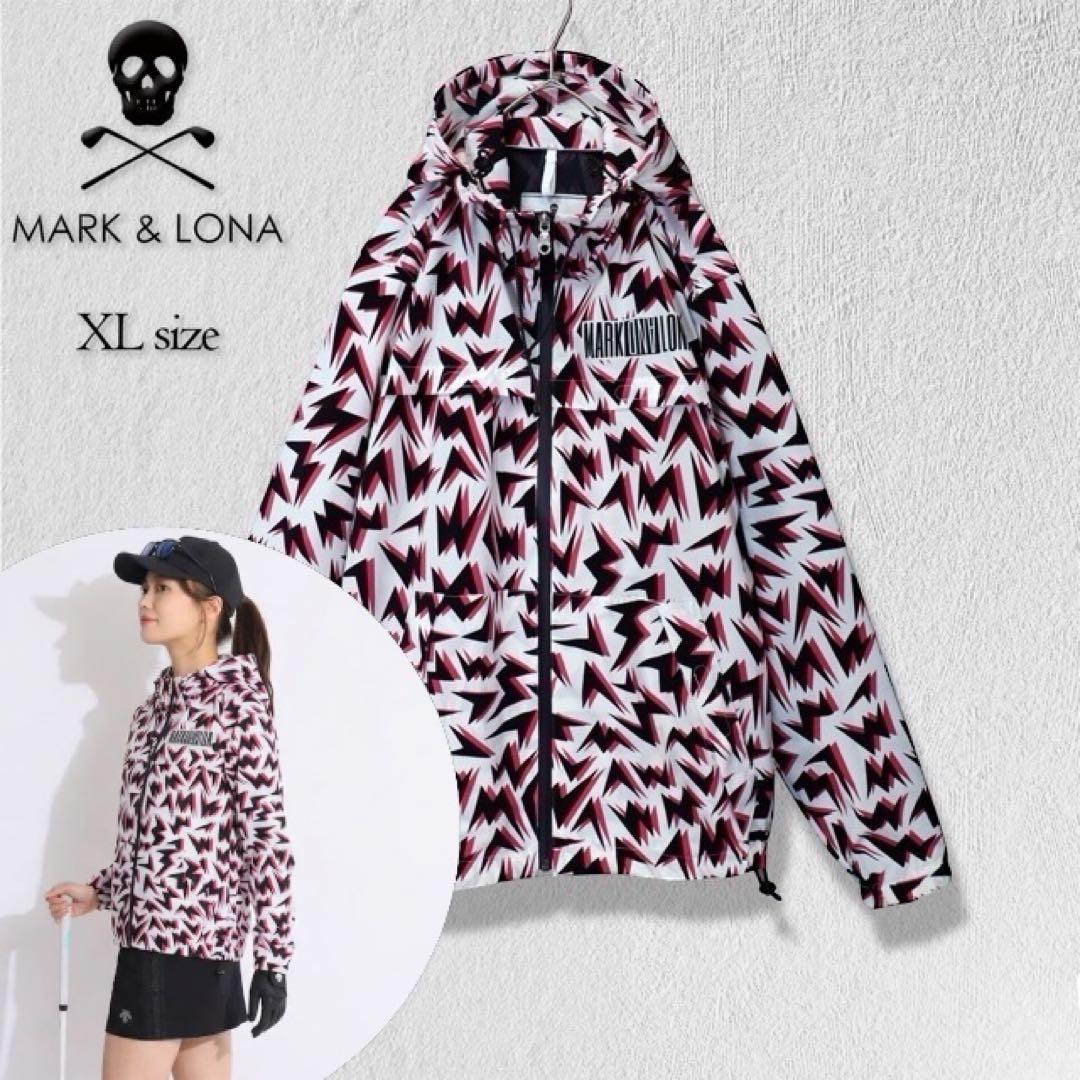 【美品】 マークアンドロナ ナイロンジャケット 総柄 パーカー ゴルフウェア