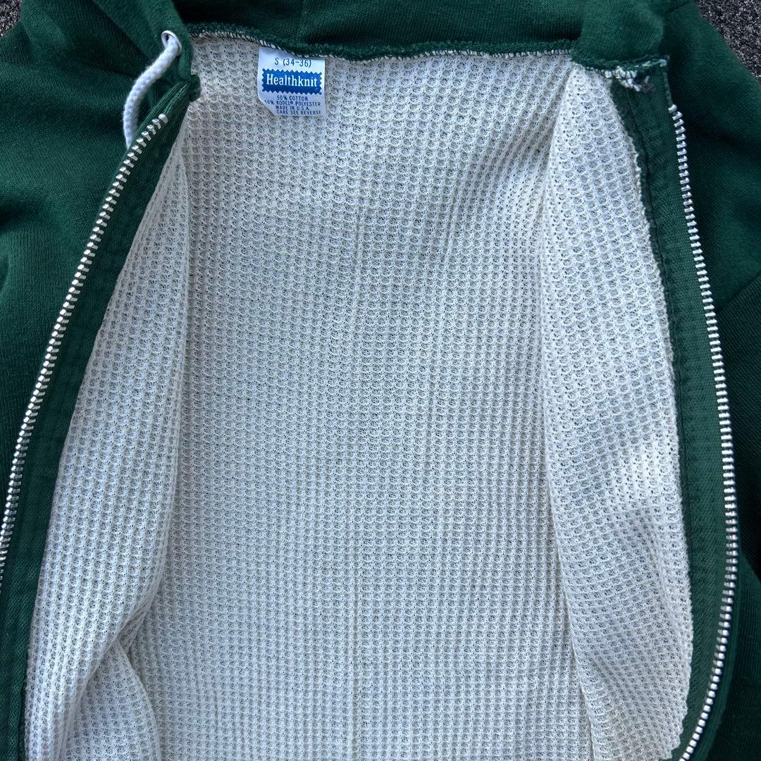 70s Healthknit ジップパーカー　裏地サーマル　USA製