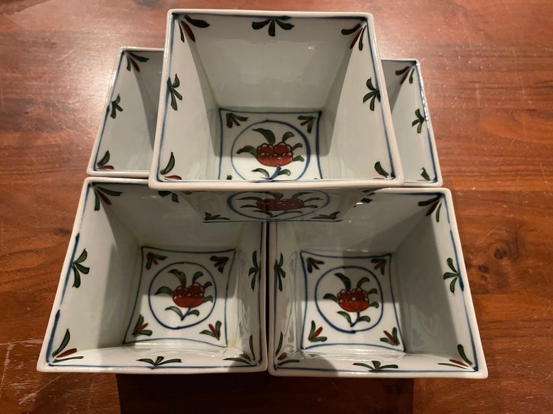 源右衛門窯　角深皿　５客セット