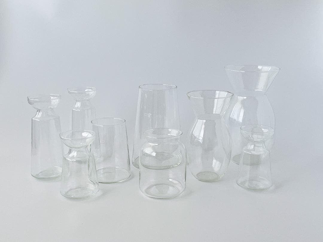 リューズガラス フラワーベース 9点セット