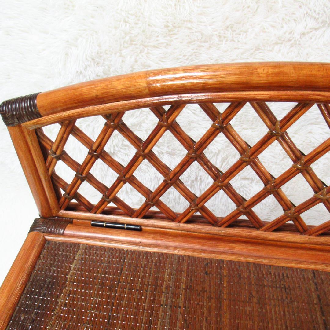 KAZAMA ラタン 籐製 ベンチチェスト チェア 幅80cm 収納力抜群！