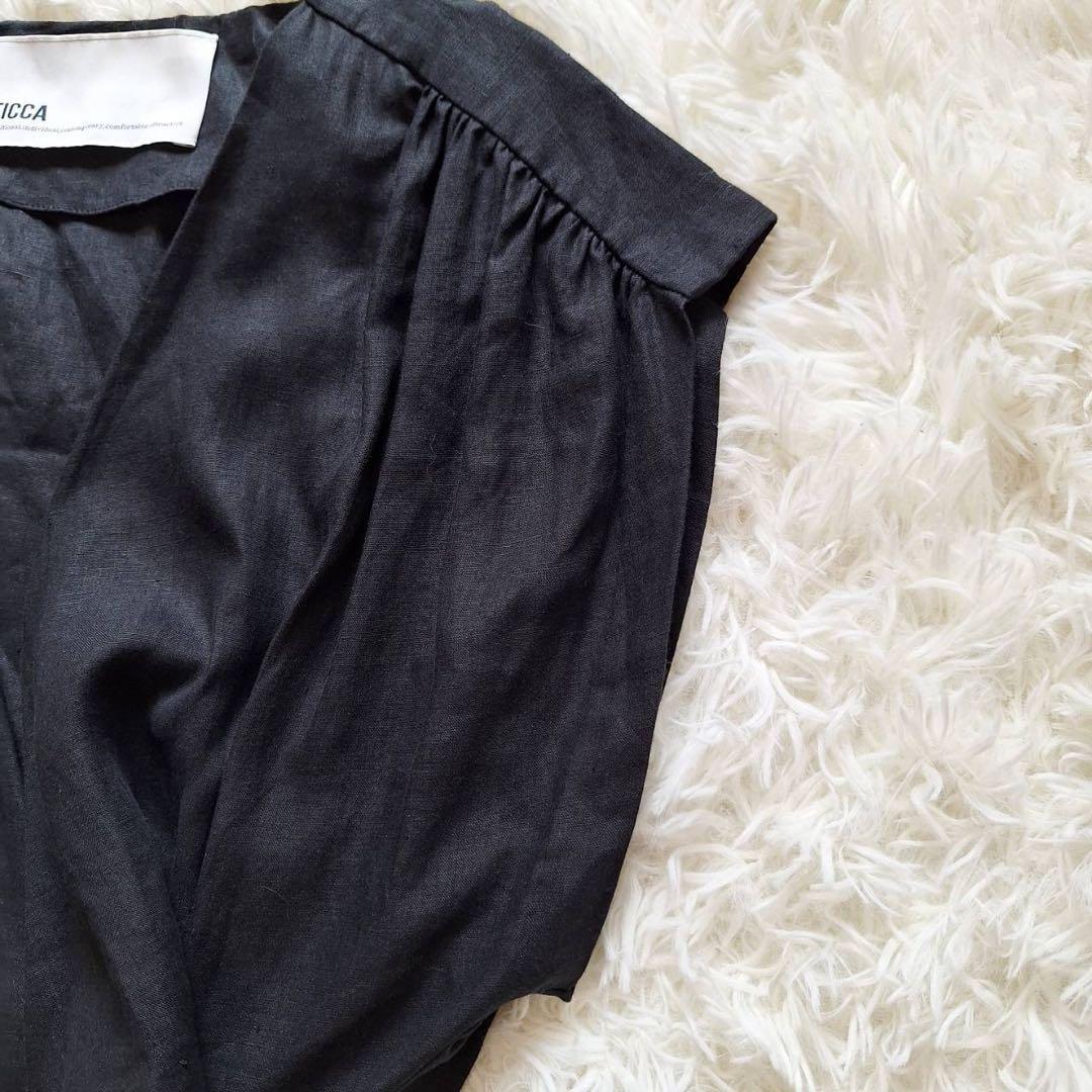 美品✨ティッカ 2024SS リネンコンビネゾン オールインワン カシュクール