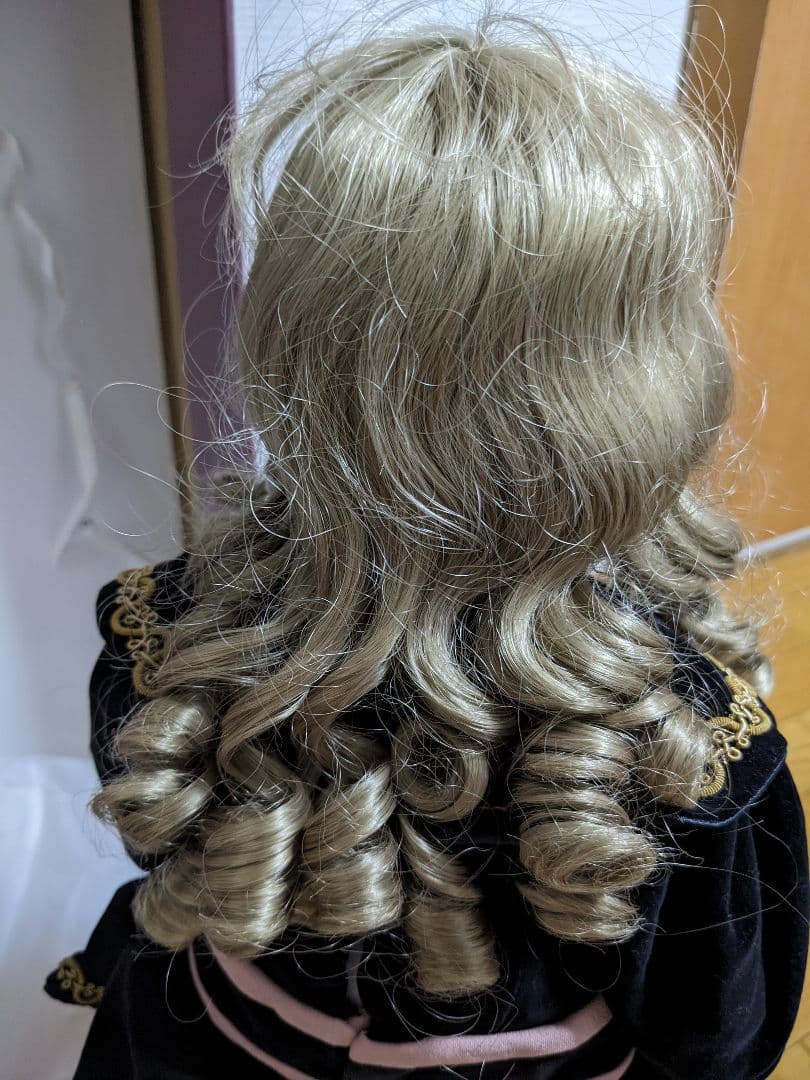 ロングフェイスジュモー　アンリ　ドール　人形　青目　アンリドール　ドレス　金髪