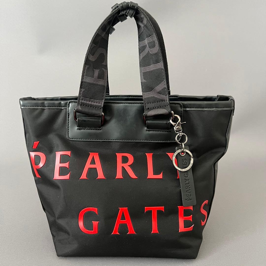 PEARLY GATES パーリーゲイツ　メゾンロゴ　カートバッグ　ゴルフ　黒赤