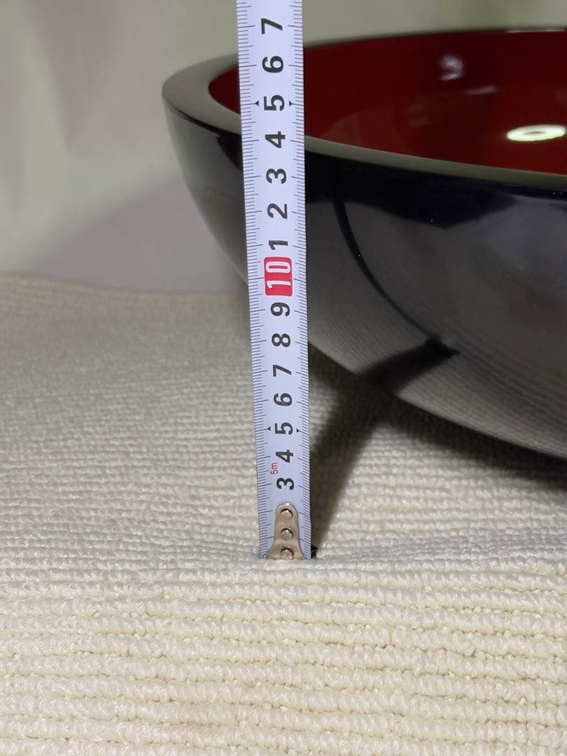 未使用 こね鉢 外黒内朱 16寸 そば うどん パン