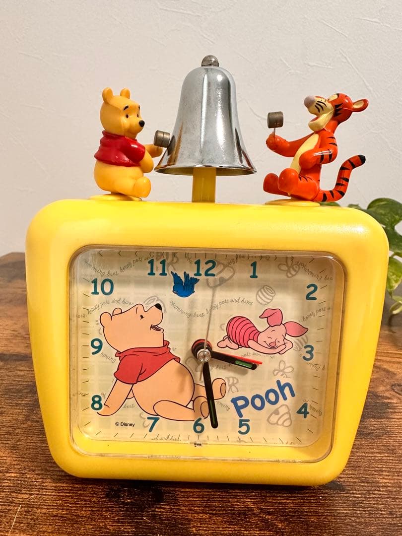 超希少　レトロ　プーさん&ティガー　目覚まし時計