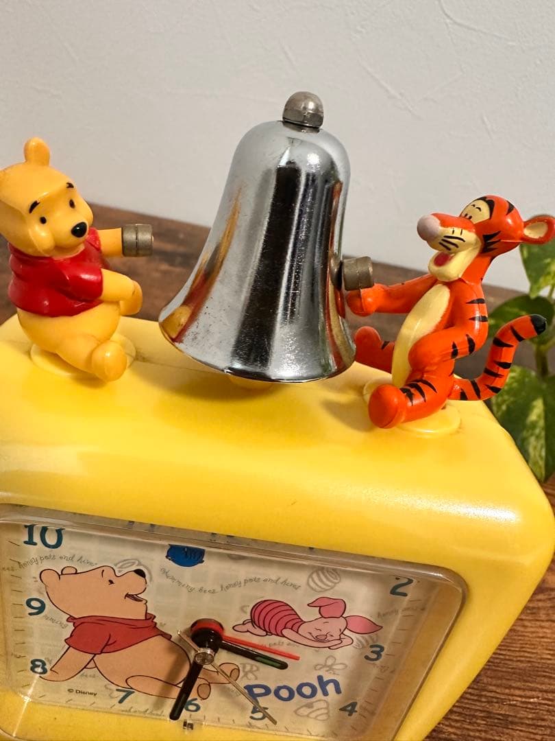 超希少　レトロ　プーさん&ティガー　目覚まし時計