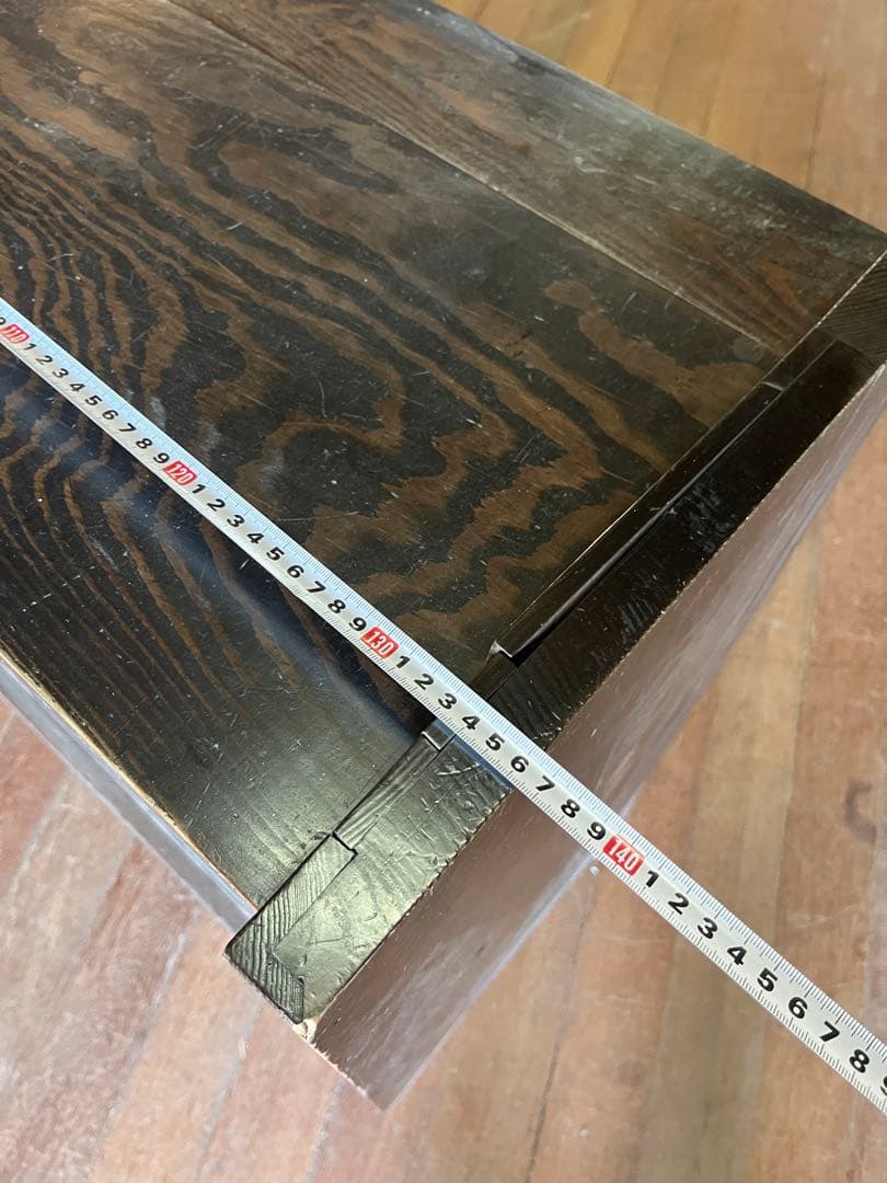 昭和レトロ　アンティーク家具　店舗　古民家　ダークブラウン木製店舗什器