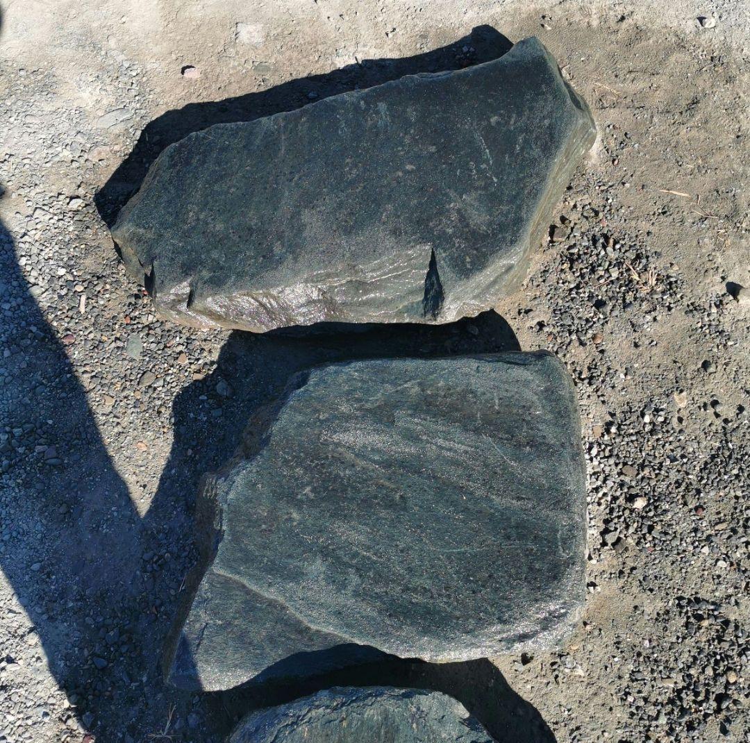 群馬産　青平石　5石セット　庭石　石 鑑賞石　庭　坪庭　ガーデニング