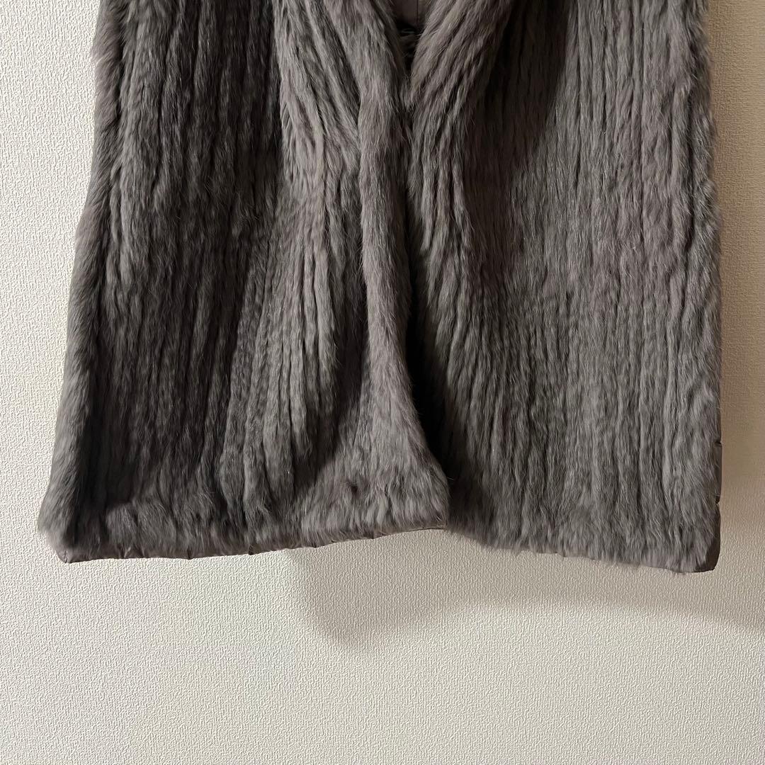 モンクレール 2way ダウンジャケット ベストジレ ラビットファー グレージュ