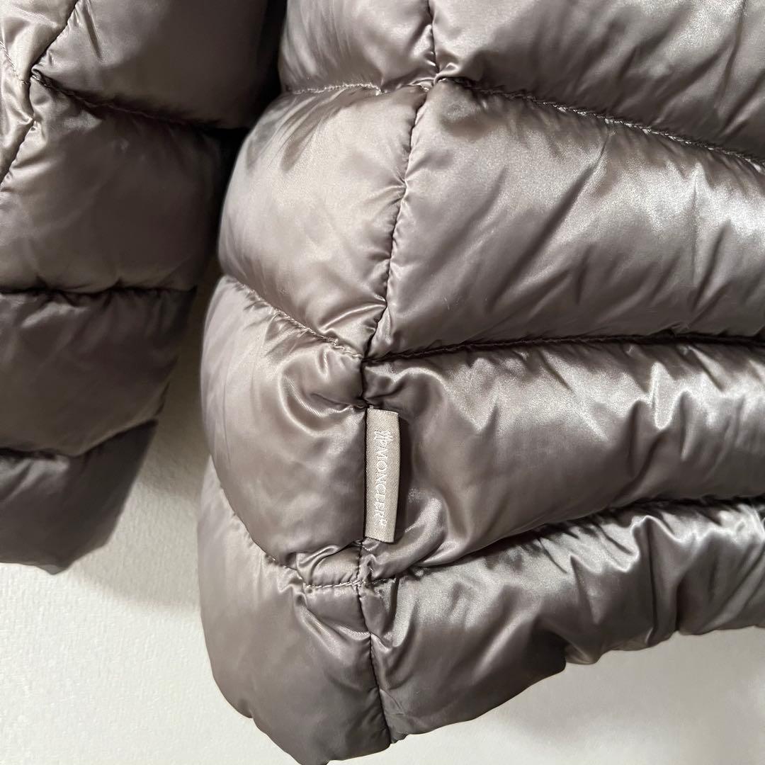 モンクレール 2way ダウンジャケット ベストジレ ラビットファー グレージュ