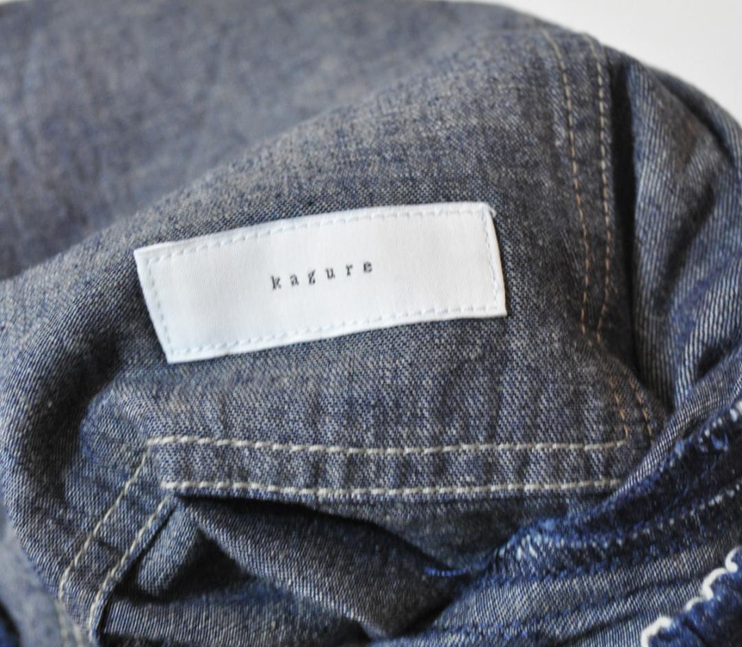美品 2025ss かぐれ コットンリネンデニムペインターパンツ