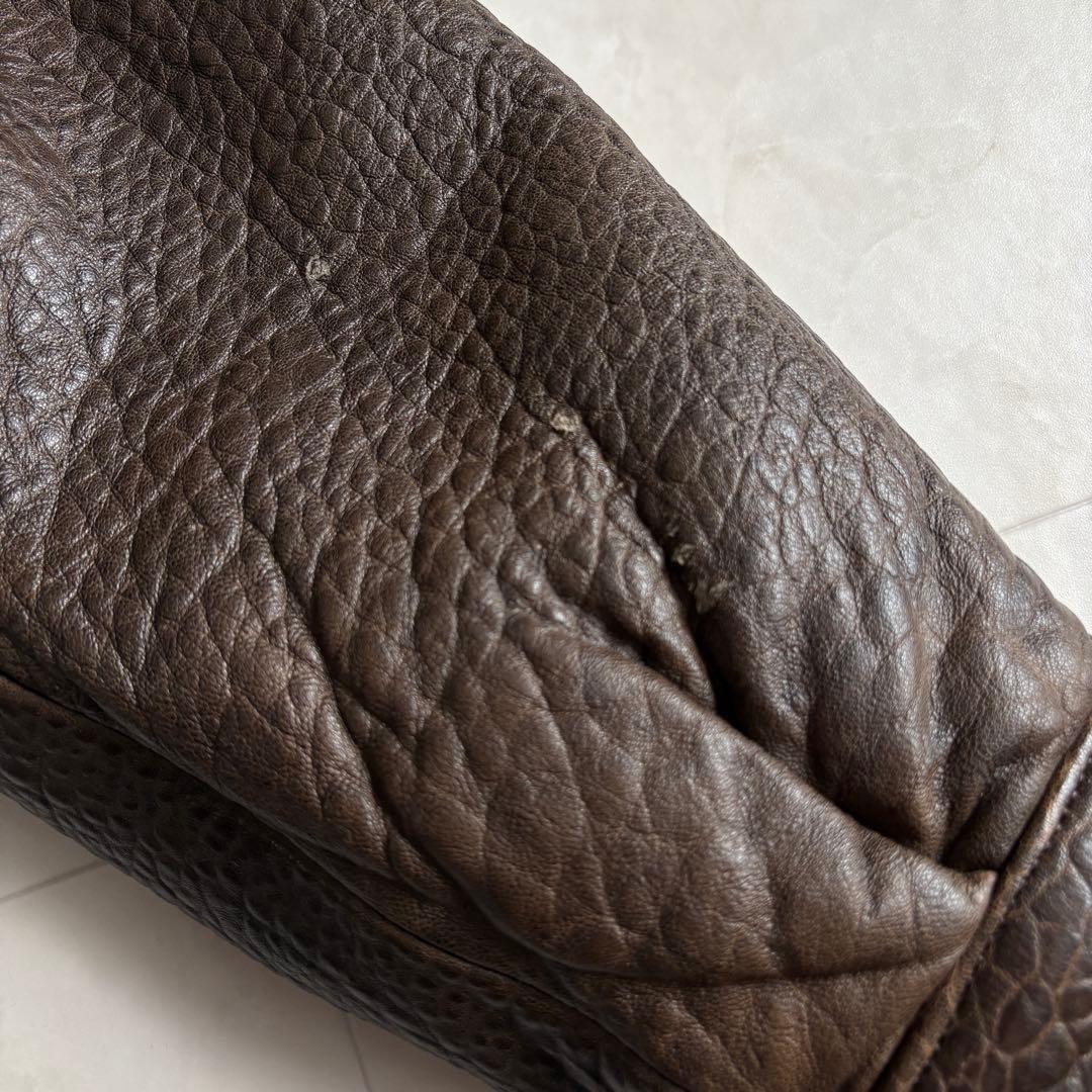 80s vintage 羊革スタンドボンバージャケット 茶 M ブルゾン 短丈