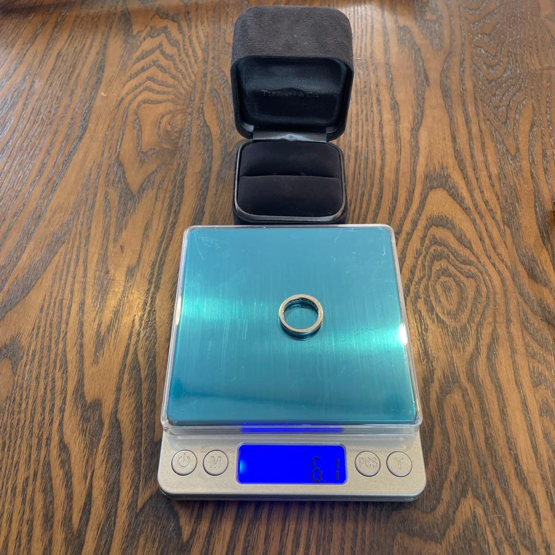 ティファニー Pt950 プリンセスカット ハーフエタニティダイアモンドリング