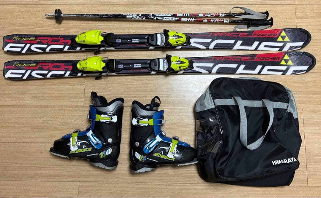 FISCHER NORDICA ジュニアスキー4点セット 男の子 キッズ 小学生