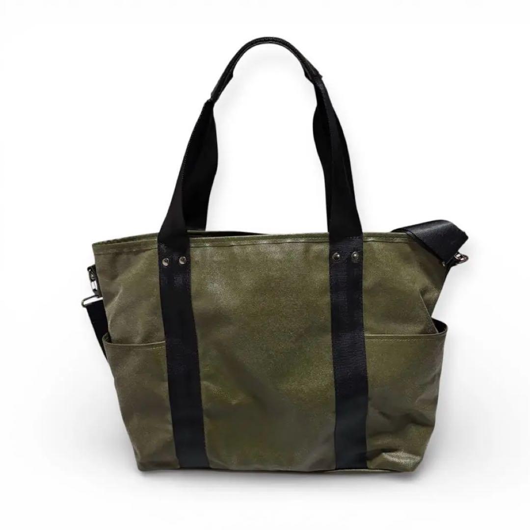森野帆布 SEAL 2WAY トートバッグ オリーブ×ブラック A4