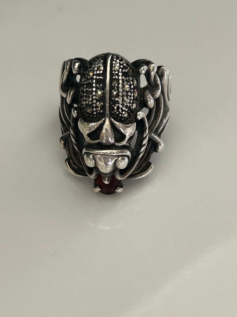 シルバー925 甲虫デザインリング 年代物アンティーク。一点もの