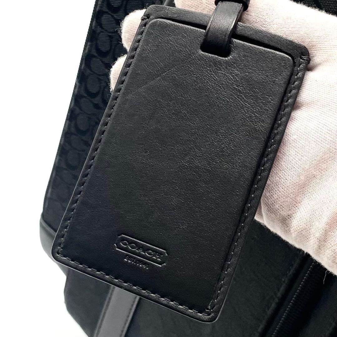 【美品】コーチ キャリーケース シグネチャー 総柄 スーツケース ブラック