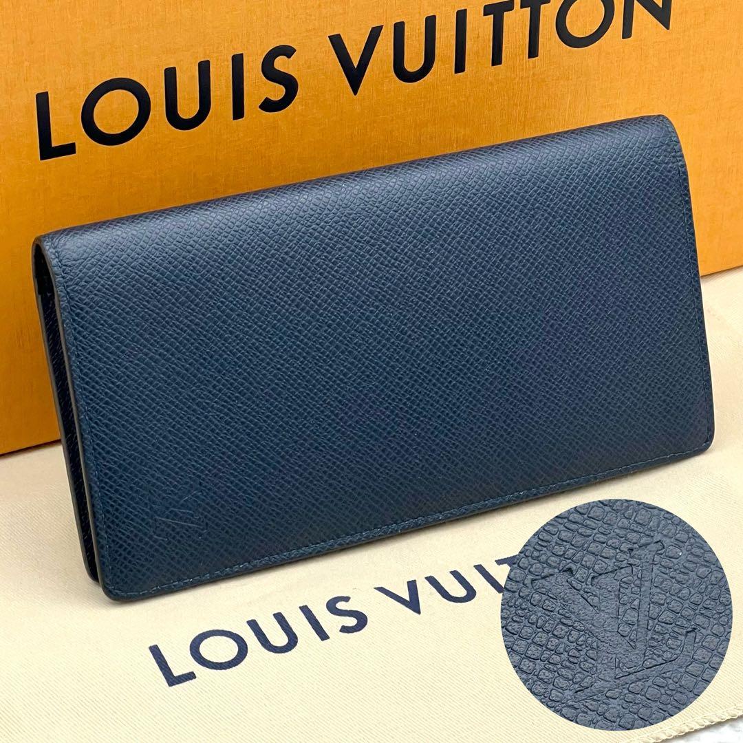 ★超極美品★ルイヴィトン　札入れ　タイガ　ポルトフォイユ　ロン　ネイビー　長財布