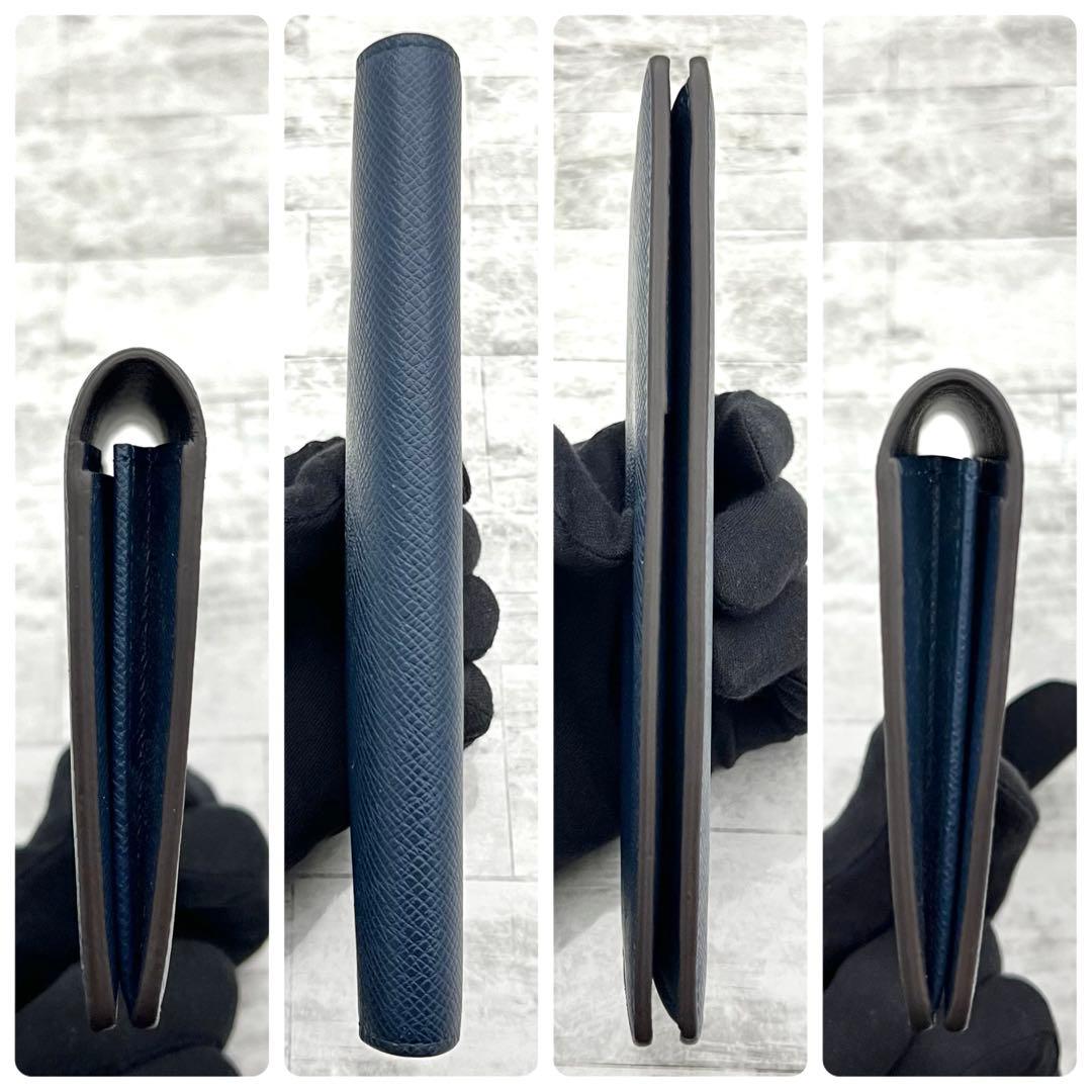 ★超極美品★ルイヴィトン　札入れ　タイガ　ポルトフォイユ　ロン　ネイビー　長財布