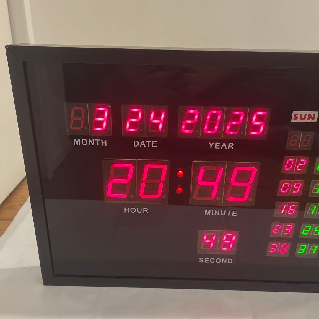 廃盤　JDL LED CLOCK デジタル壁掛け時計 カレンダー