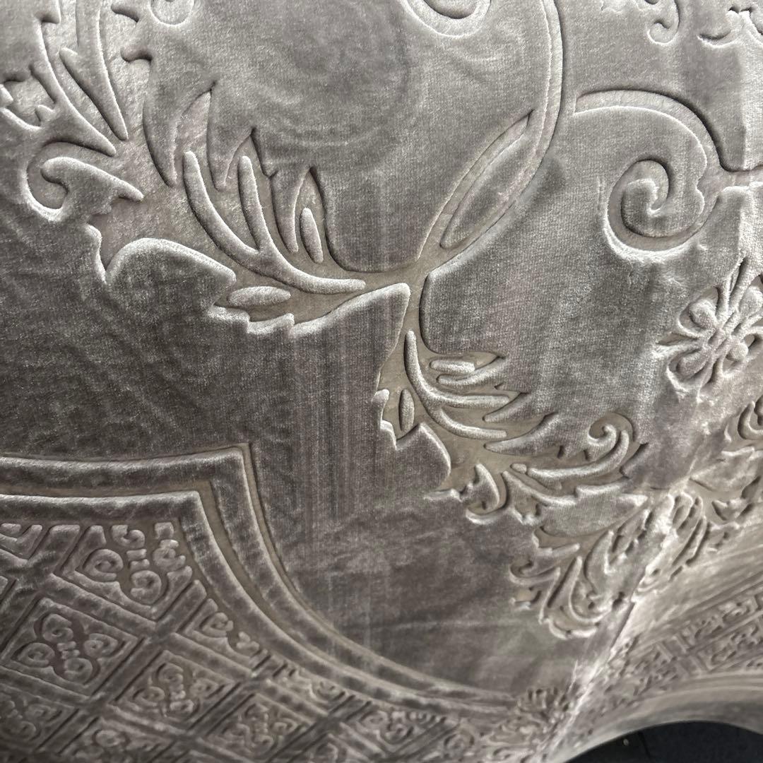 グレー ラグ 185cm×185cm ボリュームタイプ