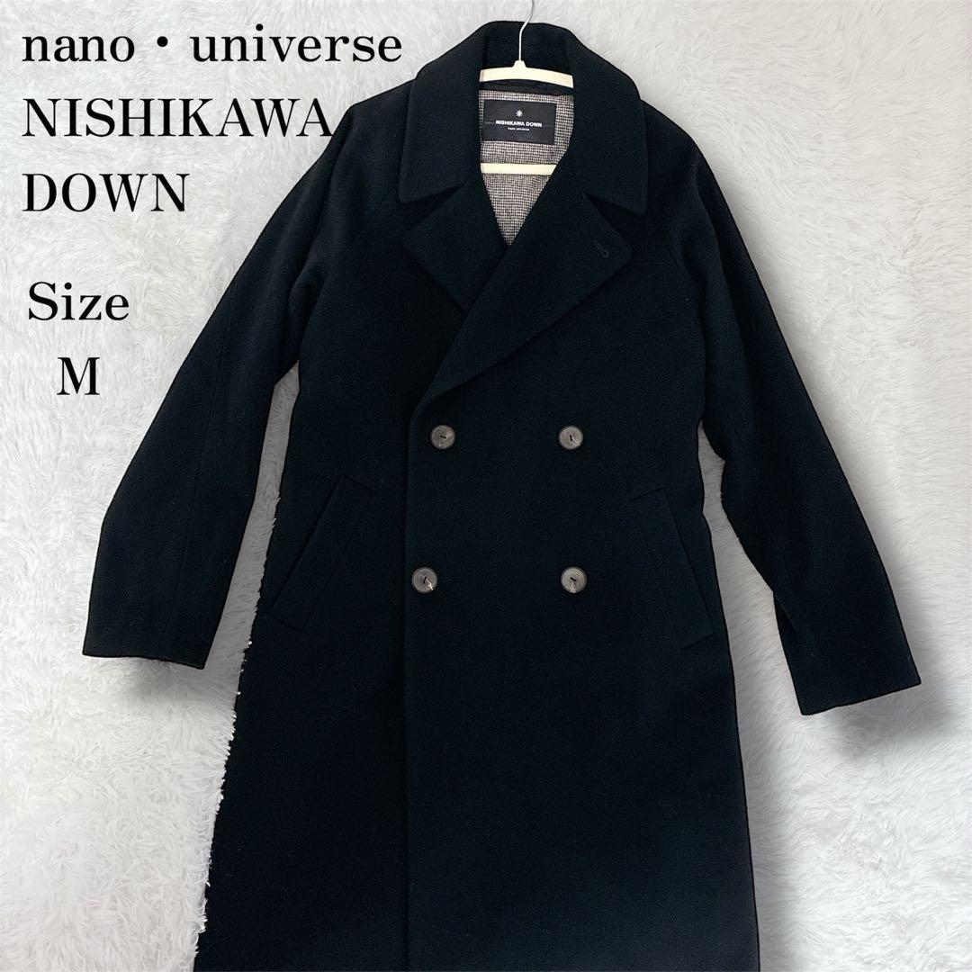 セール 極美品 ナノユニバース 西川ダウン M タイロッケン ダブルコート 別注