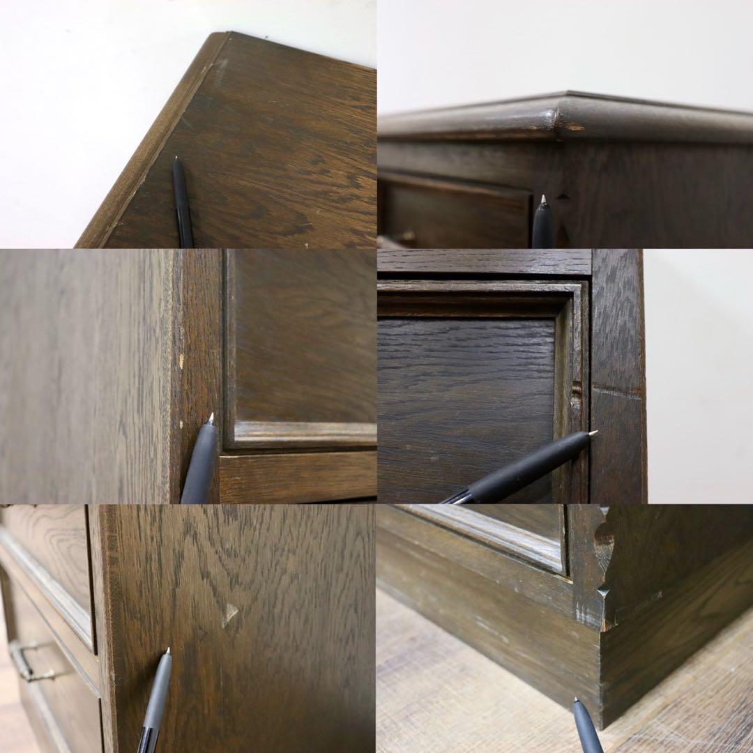 GMHK858○神戸家具 洋家具 7段チェスト 整理箪笥 収納家具 彫刻 鉄金具