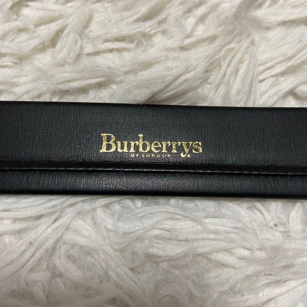 新品未使用 Burberrys バーバリーズ 本革ベルト ゴールドロゴ 箱付