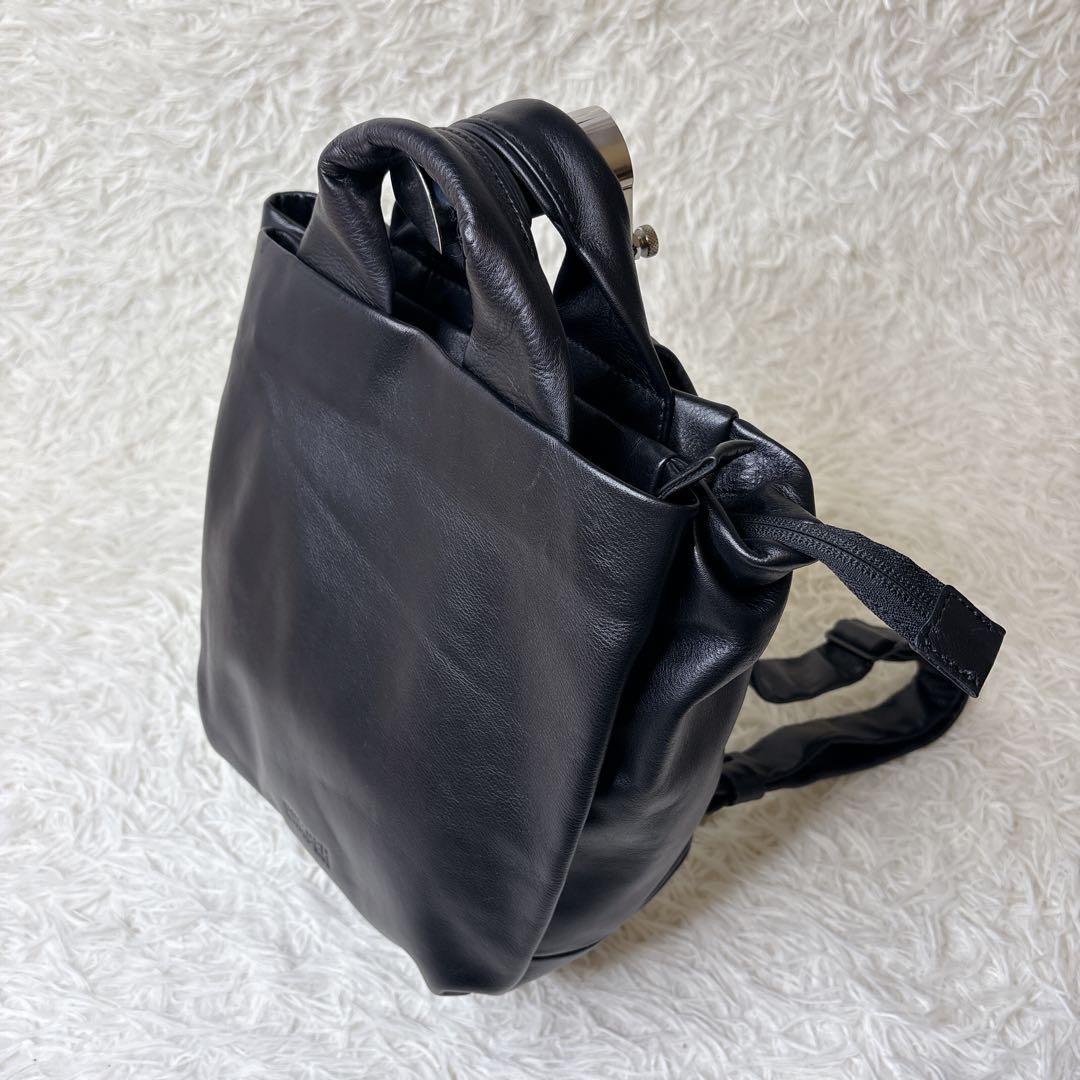 美品✨CAMPER カンペール Globo レザー リュック バックパック 黒