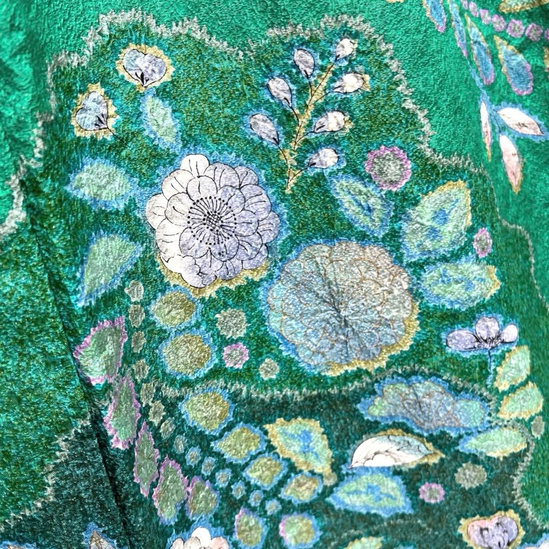 作家もの　振袖　辻ヶ花　絞り　金彩　金通し　藤　成人式　着物　101b d