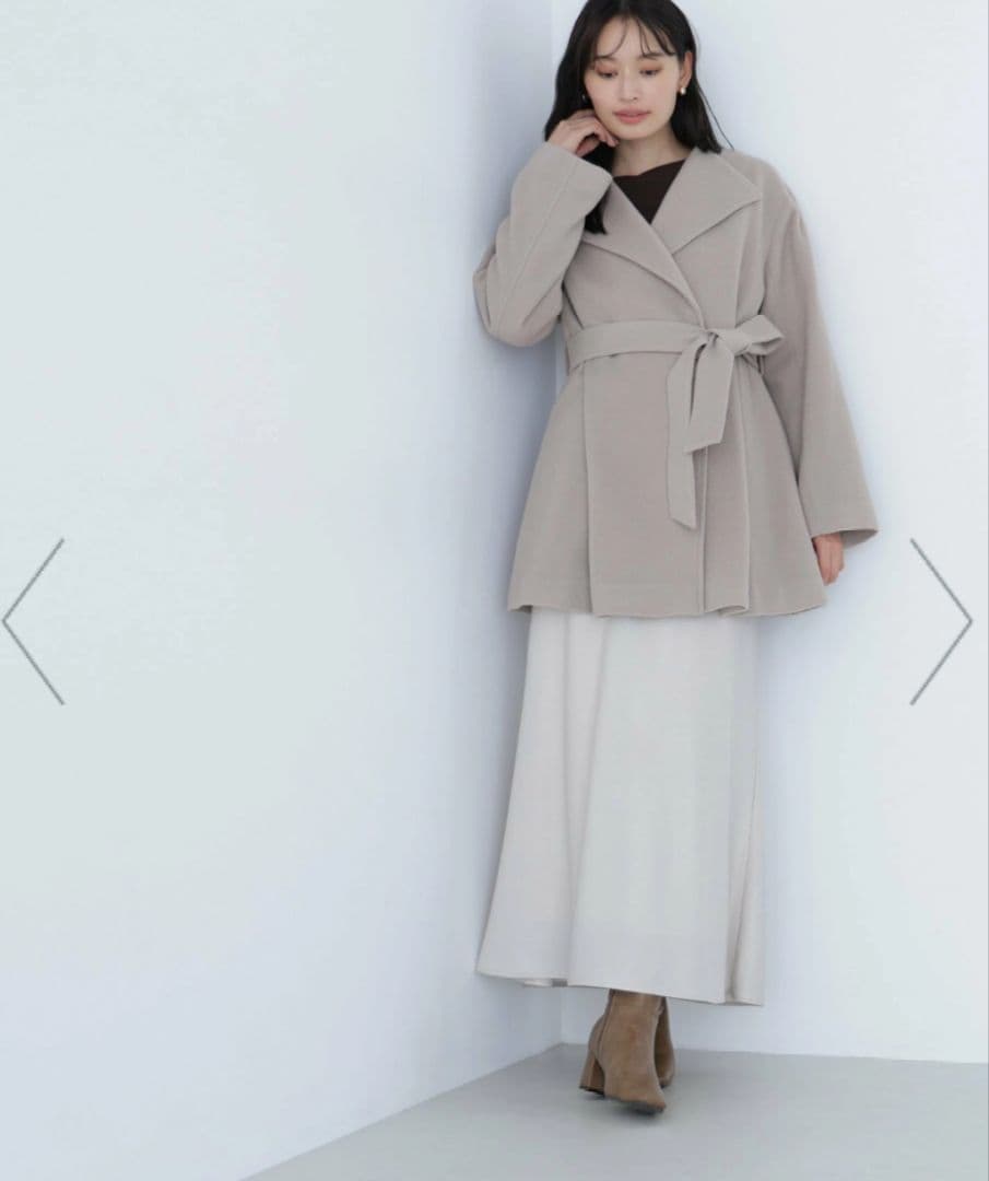 NaturalBeautyBasic【人気✨最安値セール】ベルテッドミディコート