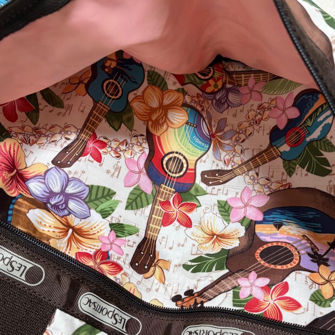 ハワイ限定 レスポートサック ボストンバッグ ウクレレ柄