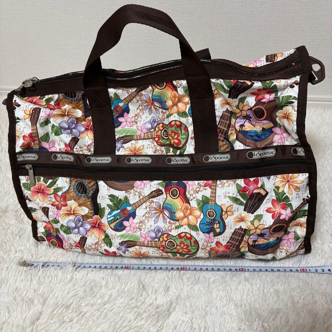 ハワイ限定 レスポートサック ボストンバッグ ウクレレ柄